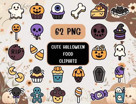 Cute Halloween Food Clip Art for Creative Projects