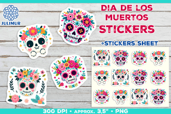 Cute Sugar Skull Printable Stickers: A Festive Addition to Your Dia de los Muertos Projects