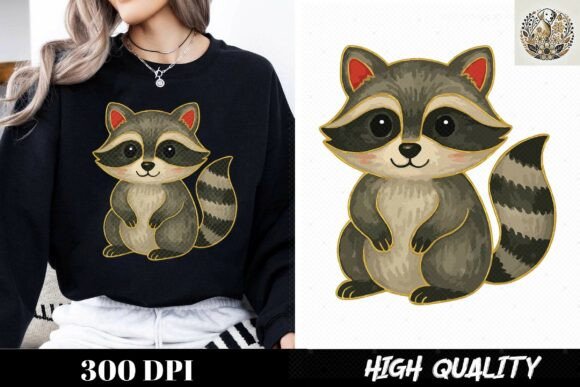 Funny Raccoon Christmas Feral Girl: A Playful Design Asset