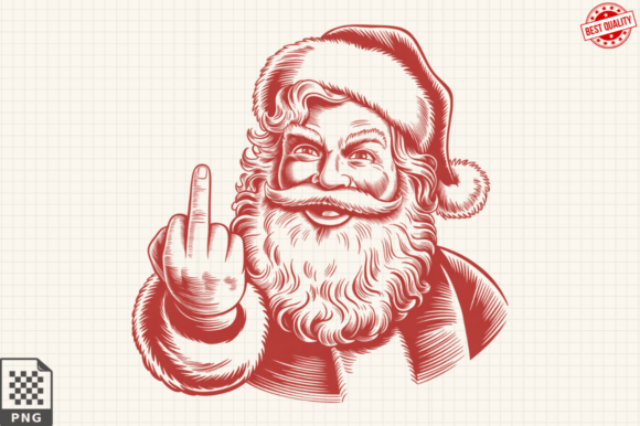 Funny Sarcastic Santa Vintage Christmas Designs