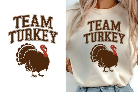Team Turkey Vector: A Festive Design Asset for Holiday Merch