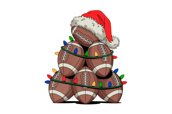 Transform Your Holiday Crafts with High-Quality Football Christmas Tree Clipart PNG