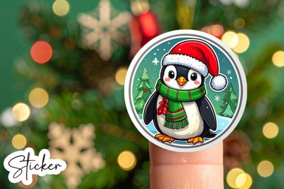 Unleashing Holiday Cheer with Christmas Penguin Sticker Sublimation Designs