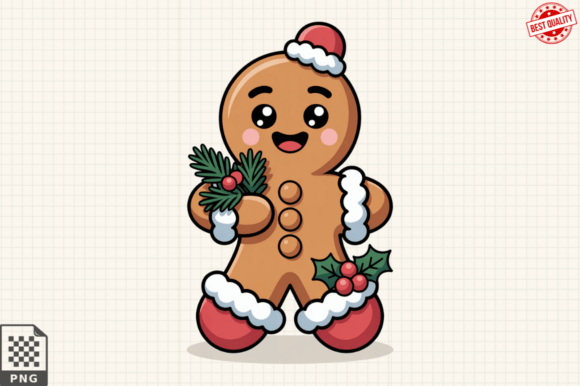 Whimsical Christmas Gingerbread Clipart: A Modern Asset for Digital Creators